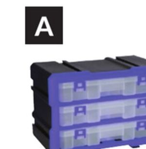 3 Tray Parts Cabinets