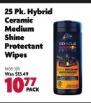25 Pk. Hybrid Ceramic Medium Shine Protectant Wipes