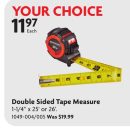 Double Sided Tape Measure