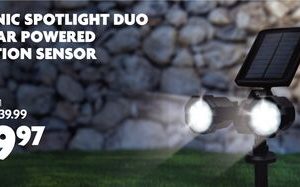 BIONIC SPOTLIGHT DUO SOLAR POWERED MOTION SENSOR