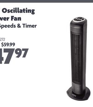 32" Oscillating Tower Fan