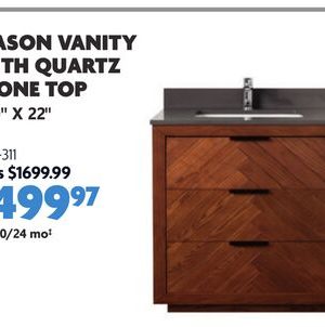 MASON VANITY WITH QUARTZ STONE TOP