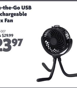 OMNIMAX On-the-Go USB Rechargeable Flex Fan