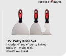 3 Pc. Putty Knife Set