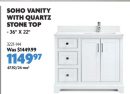 SOHO VANITY WITH QUARTZ STONE TOP