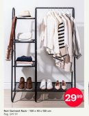 Noir Garment Rack - 100 x 40 x 150 cm