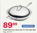 Tramontina Sea-Gourmet Tri-Ply Clad Wok