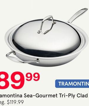 Tramontina Sea-Gourmet Tri-Ply Clad Wok