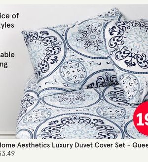 4 Pc. Home Aesthetics Luxury Duvet Cover Set - Queen