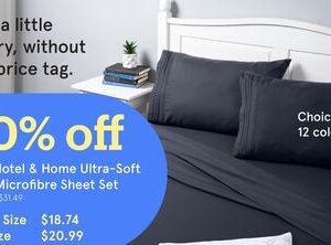 4 Pc. Hotel & Home Ultra-Soft 100% Microfibre Sheet Set Queen Size