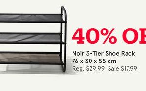 Noir 3-Tier Shoe Rack
