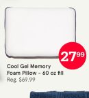 Cool Gel Memory Foam Pillow