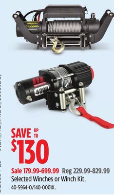 Selected Winches or Winch Kit.