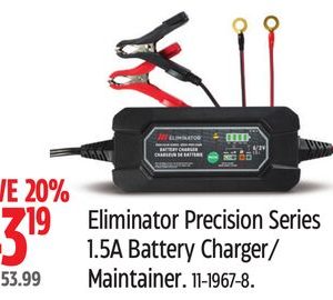 MotoMaster Eliminator Precision Series 1.5A Battery Charger/ Maintainer.