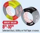 Duck Tape Selected Duct, Utility or Foil Tape