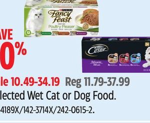 Purina Selected Wet Cat or Dog Food