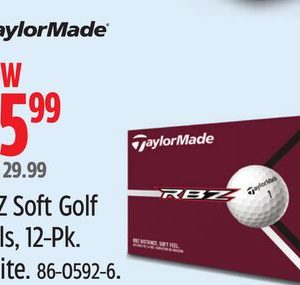 TaylorMade RBZ Soft Golf Balls, 12-Pk. White