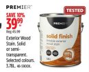 Premier Exterior Wood Stain. Solid or semi- transparent. Selected colours