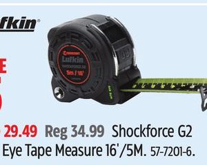 Lufkin Shockforce G2 Nite Eye Tape Measure 16'/5M