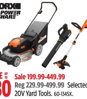 WORX Selected 20V Yard Tools