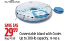 Outbound Connectable Island with Cooler. Up to 308-lb capacity