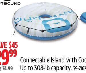 Outbound Connectable Island with Cooler. Up to 308-lb capacity