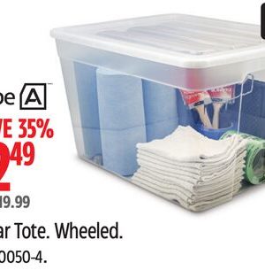 Type A Clear Tote Wheeled