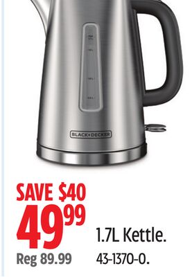 Black-decker 1.7L Kettle.