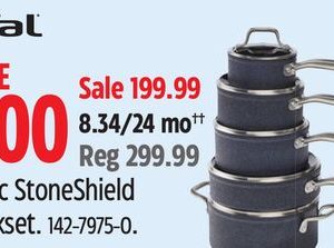 T-fal 10-Pc StoneShield Cookset