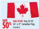 54˝ x 27˝ Canadian Flag