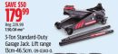 Motomaster 3-Ton Standard-Duty Garage Jack. Lift range 13cm-46.5cm.