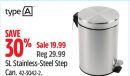 type A 5L Stainless-Steel Step Can