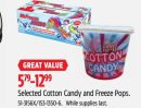 Selected Cotton Candy and Freeze Pops