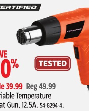 CERTIFIED Variable Temperature Heat Gun
