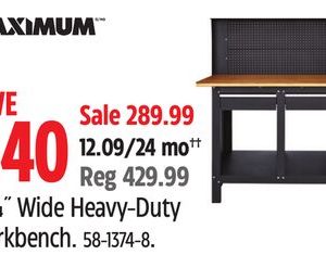 Maximum 471⁄4˝ Wide Heavy-Duty Workbench