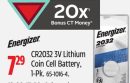Energizer CR2032 3V Lithium Coin Cell Battery, 1-Pk.