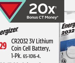 Energizer CR2032 3V Lithium Coin Cell Battery, 1-Pk.