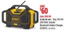 DEWALT 20V MAX Jobsite Bluetooth Radio/Charger, DCR025