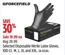 Forcefield Selected Disposable Nitrile Latex Gloves