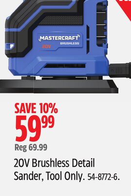 Mastercraft 20V Brushless Detail Sander, Tool Only