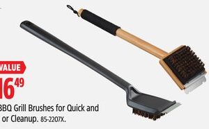 Master Chef Selected BBQ Grill Brushes for Quick and Easy Prep or Cleanup