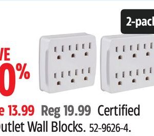 Certified 6-Outlet Wall Blocks