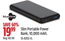 Bluehive Slim Portable Power Bank, 10,000 mAh