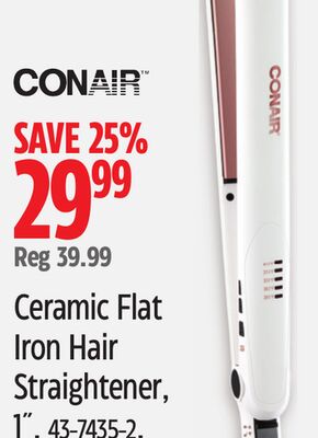 Conair Ceramic Flat Iron Hair Straightener, 1˝