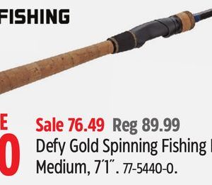 13 Fishing Defy Gold Spinning Fishing Rod