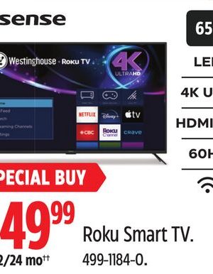 Westinghouse Roku Smart TV.