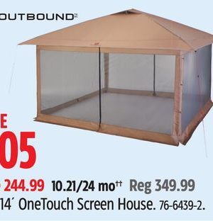 Outbound 14 x 14´ OneTouch Screen House