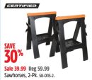 Certified Sawhorses, 2-Pk
