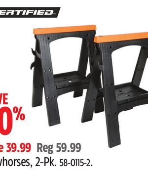 Certified Sawhorses, 2-Pk