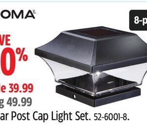 NOMA Solar Post Cap Light Set